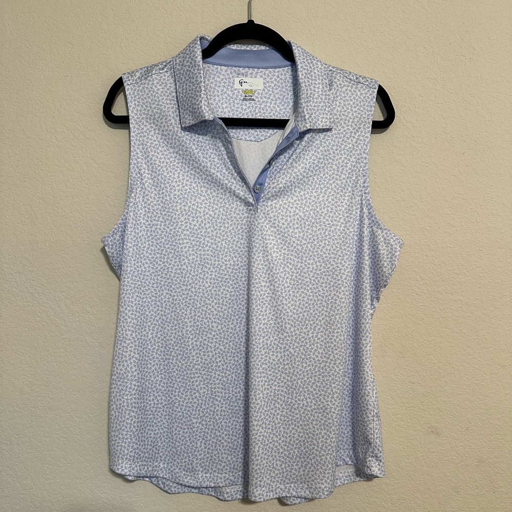 Greg Norman Collection Gray Sleeveless Polo Tank